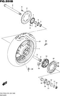 Rear Wheel (Gsx-S750l8 E33)