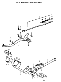 Prop Stand - Brake Pedal (Rm80n)
