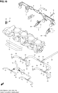 Throttle Body Hose/Joint (Gsx-R600l4 E33)