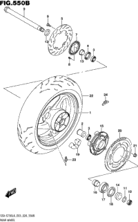 Rear Wheel (Gsx-S750al6 E28)