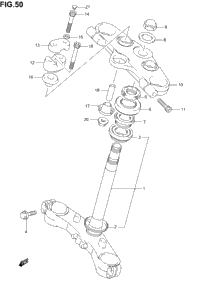 Steering Stem (Gsf1200sk1/Sk2/Sk3/Sk4/Sk5/Szk5)