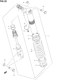 Rear Shock Absorber (Model K2/K3)