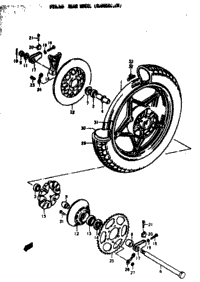 Rear Wheel (Gs550ec