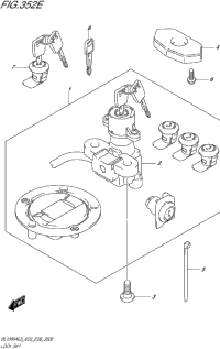 Lock Set (For Pannir Case) (Dl1000al5 E33)