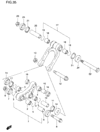 Rear Cushion Lever (Model T/V)