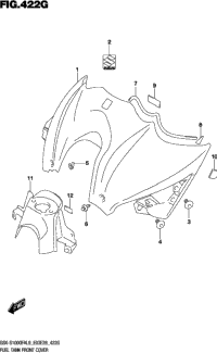 Fuel Tank Front Cover (Gsx-S1000fzal9 E03)