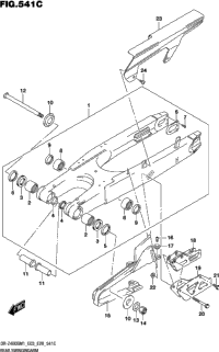 Rear Swingingarm (Dr-Z400sm)