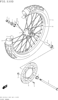 Front Wheel (Dr-Z125ll5 E33)