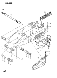 Rear Swinging Arm (Model P/R/S)