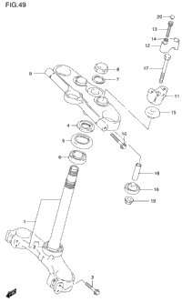 Steering Stem (Gsf1200sv/Sw/Sx/Sy)