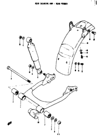 Rear Swinging Arm - Rear Fender