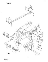 Rear Swinging Arm (Model G/H)