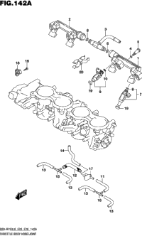Throttle Body Hose/Joint (Gsx-R750l8 E03)