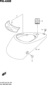 Fuel Tank Front Cover (Vl1500tl8 E03)