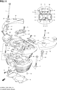 Cylinder Head (Rear) (Vl800l4 E03)