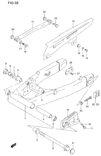 Rear Swinging Arm (Gsf1200sv/Sw/Sx/Sy)