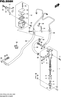 Rear Master Cylinder (Gsx-S750azl8 E33)