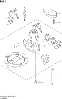 Lock Set (For Pannir Case) (Dl1000al4 E28)