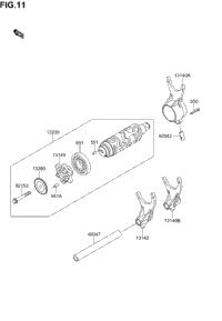 Gear Change Drum/Shift Fork