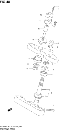 Steering Stem (Model K1/K2/K3/K4)