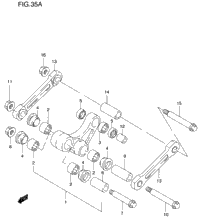 Rear Cushion Lever (Model W/X)