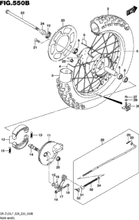 Rear Wheel (Dr-Z125l E28)