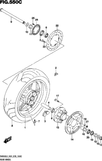 Rear Wheel (Sv650al9 E28)