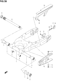 Rear Swinging Arm (Model K3/K4)
