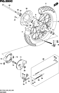 Rear Wheel (Dr-Z125ll9 E28)
