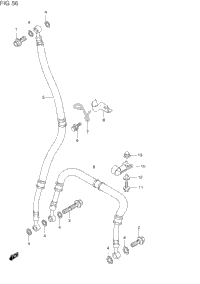 Front Brake Hose (Model P/R)