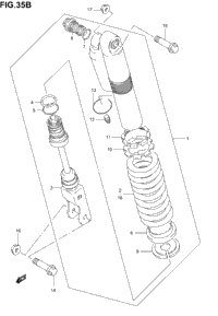 Rear Shock Absorber (Model K5/K6)