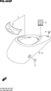 Fuel Tank Front Cover (Vl1500tl8 E28)