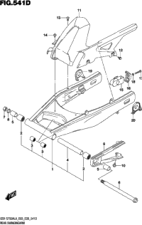Rear Swingingarm (Gsx-S750yal9 E28)