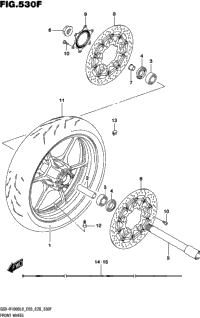 Front Wheel (Gsx-R1000al8 E33) (For Ykv)