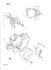 Crankcase Cover- Water Pump (Model K)