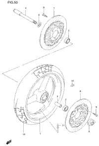 Front Wheel (Gsf1200sv/Sw/Sx/Sy)