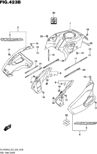 Fuel Tank Cover (Dl1000al8 E03) (For Yvb,Yww)