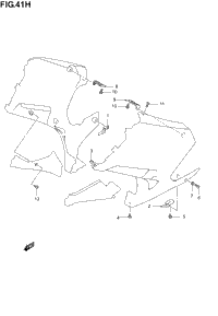 Under Cowling Installation Parts (Gs500fk4/K5/K6)