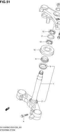 Steering Stem (Sv1000sk3/Sk4/Sk5)