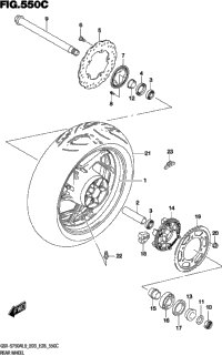 Rear Wheel (Gsx-S750al9 E28)