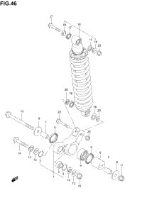 Rear Cushion Lever (Model K1/K2/K3)