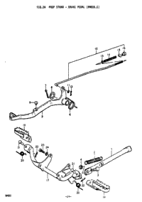 Prop Stand - Brake Pedal (Rm80b