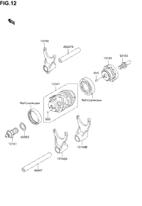 Gear Change Drum/Shift Fork