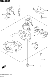 Lock Set (For Pannir Case) (Dl1000al6 E03)