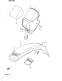 Headlamp Cover - Front Fender (Model H/J)