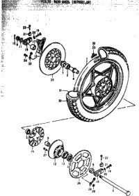 Rear Wheel (Gs750ec