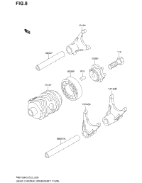 Gear Change Drum/Shift Fork