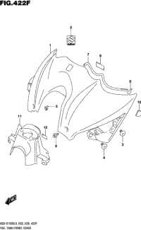 Fuel Tank Front Cover (Gsx-S1000zl8 E33)