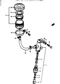 Rear Master Cylinder (Gs550ec