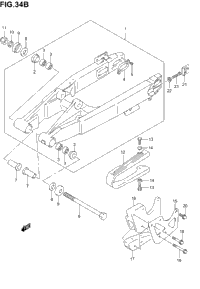 Rear Swinging Arm (Model K4)